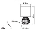 Stalinis nakties šviestuvas GLOBO Sylas, E14, 1 x 40 W, 230V, pilkos sp., laido ilgis 1,5 m, 120 x 230 mm
