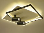 Pakabinamas LED šviestuvas BALTIK GAISMA Mx55759, 57 W, 3000-6000K, 230V, 3003 lm, 530 x 530 x 120 mm, dimeriuojamas, su pultu, juodos/baltos sp.