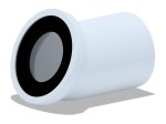 Alkūnė klozetui ANI W2220EU, 22,5 laipsnių, skersmuo 110 mm, trumpesnė