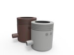 Lietaus rinktuvas su filtru MARLEY, perpildymo stabdžiu ir žarnos jungtimi, 85-105 mm, rudos spalvos, 079639