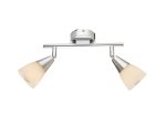 Kryptinis šviestuvas GLOBO Tadeus, E14, 2 x 40W, 230V, chromas, stiklas, 250 x 150 mm, 54919-2