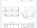 Vonios spintelės komplektas ELITA Roma Plus 80, 53 x 80 x 45,6 cm, apatinė, pakabinama, 2 stalčiai, antracito spalvos, su praustuvu