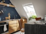 Stoglangis VELUX GPU SK10 0068, matmenys 114 x 160cm, 2 kameros, panoraminis, baltas