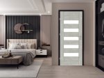 Laminuotos vidaus durys su užlaida VOSTER Bergamo 10, dešininės, spalva Polar oak, matmenys 2030x744x40 mm