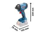 Akumuliatorinis smūginis veržliasukis BOSCH Professional, GDR 18V-160, SOLO, 18 V, sukimo momentas 160 Nm, be akumuliatorių ir kroviklio