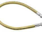 Dujų žarnelė FERRO, 1/2", 2,0 m, su plieniniu tinkleliu, kampinė, WGK2000