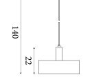 Pakabinamas šviestuvas SEARCHLIGHT Knox, E27, 1x60W, AXPxG 140x30x30 cm, aukso sp., 20223-1GO