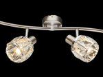 Kryptinis šviestuvas GLOBO Kris, E14, 4 x 40W, 230V, chromas, skaidraus stiklo kristalas, 700 x 180 x 315 mm, 54356-4