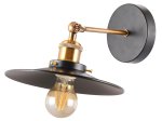 Sieninis šviestuvas G.LUX Gt-220-D22-1A-Bl Loft-4, 1 x E27, 220 mm skersmens gaubtas, juodos/žalvario sp.