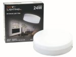 LED šviestuvas TOPE Tora, 24W, 3000K, 1685 lm, IP40, virštinkinis, apvalus, baltos sp., matmenys 220 x 55 mm, 6004000050