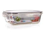 Produktų laikymo indas BANQUET Lora, su dangteliu, stiklinis, 1450 ml