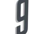 Namo numeris 9, 150 mm, antracito sp, nerūdijantis plienas