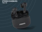 Įkraunamos belaidės ausinės STREETZ TWS-116, Bluetooth 5.1, įkrovimo dėklas 500 mAh, juodos sp.