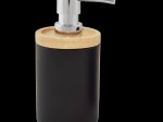 Muilo dozatorius SEPIO Tokyo black, pastatomas, keramika, juoda/bambuko spl.