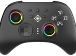Žaidimų pultas DELTACO GAMING GAM-184, belaidis PC&Swich 3-in-1 valdymo pultelis, minkšta IML apdaila, BT 5.1, 2.4G USB imtuvas, USB-C laidinis, juodos sp, 4222384