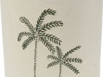 Kambarinis keraminis vazonas Palmės, smėlio sp., 16,5 x 16,5 x 15 cm.