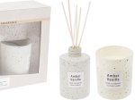 Dovanų rinkinys, kvapni žvakė ir namų kvapas, 2 skirtingi kvapai
