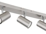 Kryptinis šviestuvas GLOBO Robby, GU10, 3 x 25W, 230V, chromo sp., 410x60x120 mm