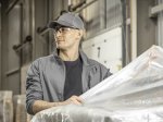Kepurė HOGERT WORKWEAR Klaus, su snapeliu, su tinkleliu, pilka spalva