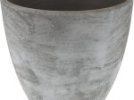 Keraminis lauko vazonas, pilkos sp., 20 x 20 x 19 cm.