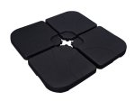Sodo skėčio stovas NOVELLY HOME, HDPE, spl. juoda, 50x50x7,5 cm, XT3256