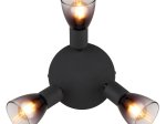 Kryptinis šviestuvas GLOBO 54312-3, 3 x E14, 25W, 230V, dūmų sp. stiklas, 220x220x165 mm