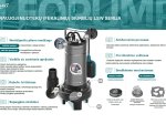 Panardinamas nuotekų siurblys LEO LSWm75 A, kėlimo aukštis 13 m, našumas 266 l/min, galia 550 W