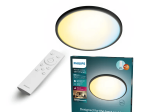 Lubinis LED šviestuvas PHILIPS Valen, 22W, 2900lm, 2200-6500K, IP20, 421x24 mm, valdomas pulteliu, apvalus, juodos sp.