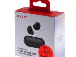 Įkraunamos belaidės ausinės HAVIT DOT 969,  veikimo laikas 7 val.,  juodos sp.