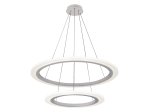 Pakabinamas LED šviestuvas RABALUX Adrienne, 62W, 230V, 4000K, 4861 lm, IP20, metalinis, sidabro sp., 800 x 1200 x 800 mm, 2429