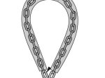 Motociklo grandinė su pakabinama spyna THIRARD, Loops, 2 raktai, d-10 mm, 900 mm, 594461