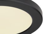 Lubinis LED šviestuvas GLOBO Lasse, paviršinis, 18W, 230V, 1800 lm, 3000/4000/6500K pasirinkimas ant korpuso, apvalus, juodos sp., 220 x 18 mm, 12379-18B