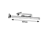 Sieninis veidrodžių ir paveikslų šviestuvas RABALUX Silas, LED, 18W, 230V 50Hz, 4000K, 1700 lm, IP44, metalinis, bronzos sp., 627 x 80 x 100 mm, 5729