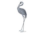 Sodo dekoracija Garnys, metalinis, pilkos sp., 38 x 19 x 102 cm.