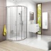 Dušo kabina RAVAK Xp1Cp4-90 R550, 90 x 90 x 190 cm, pusapvalė, skaidrus stiklas, chromo spl., be padėklo, Čekija