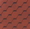 Bituminės čerpelės IKO Superglass HEX (20), Tile red ultra, raudona spalva su šešėliu, 1 pak. - 3 m2