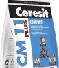 Plytelių klijai CERESIT CM11 COMFORT PLUS, C1 T, vidaus darbams, 5 kg