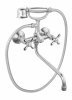 Vonios maišytuvas FERRO Retro, su dušo komplektu, ilgu snapu, chromuotas, XR11A