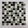 Stiklo mozaika MONA MOSAICS Sl0072, 300 x 300 x 3,8 mm, spl. juoda/pilka/balta
