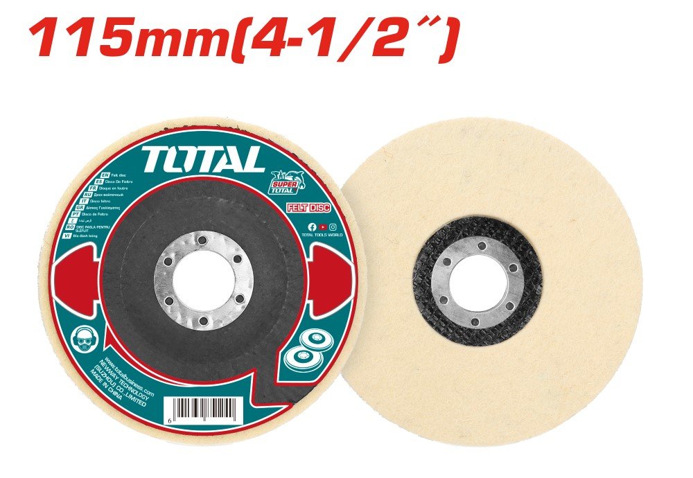 Veltinio poliravimo diskas TOTAL, 115x22 mm, TAC671151