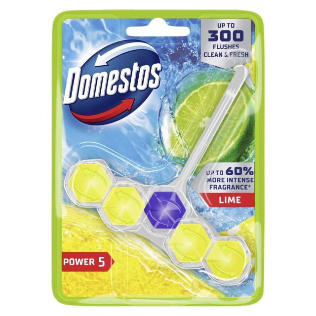 WC valiklis-gaiviklis DOMESTOS Power 5 Lime, 50 g