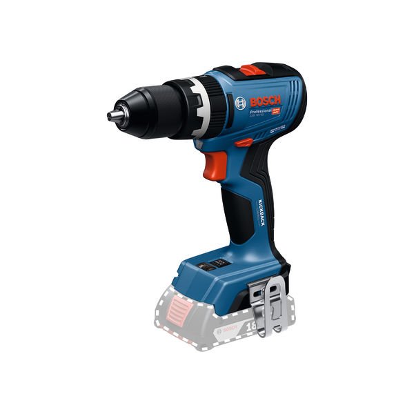 Akumuliatorinis smūg. suktuvas BOSCH Professional GSB 18 V-65, SOLO, 18 V, maks. sukimo momentas 65 Nm, be akumuliatoriaus ir kroviklio, 06019N3300