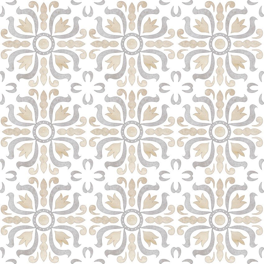 Akmens masės plytelės KAI ORNAMENTO WHITW 6543, 60 x 60 cm, 1,080 m2/dėž., glazūruotos, rektifikuotos, įvairiaspalvės