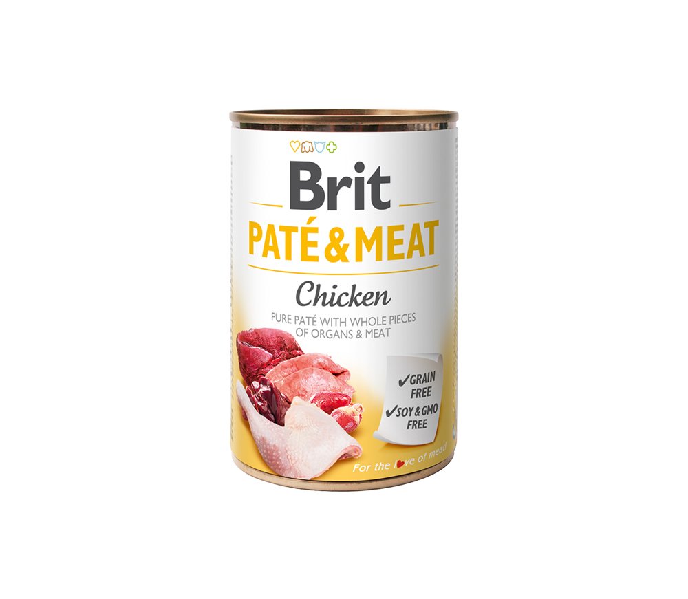 Konservuotas šunų ėdalas BRIT Care, su vištiena ir jautiena, 400g