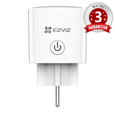 Išmanusis kištukinis lizdas EZVIZ Cs-T30-10B-Eu, elektros suvartojimo sekimo funkciją, WiFi, 10A, IP20, baltos sp.