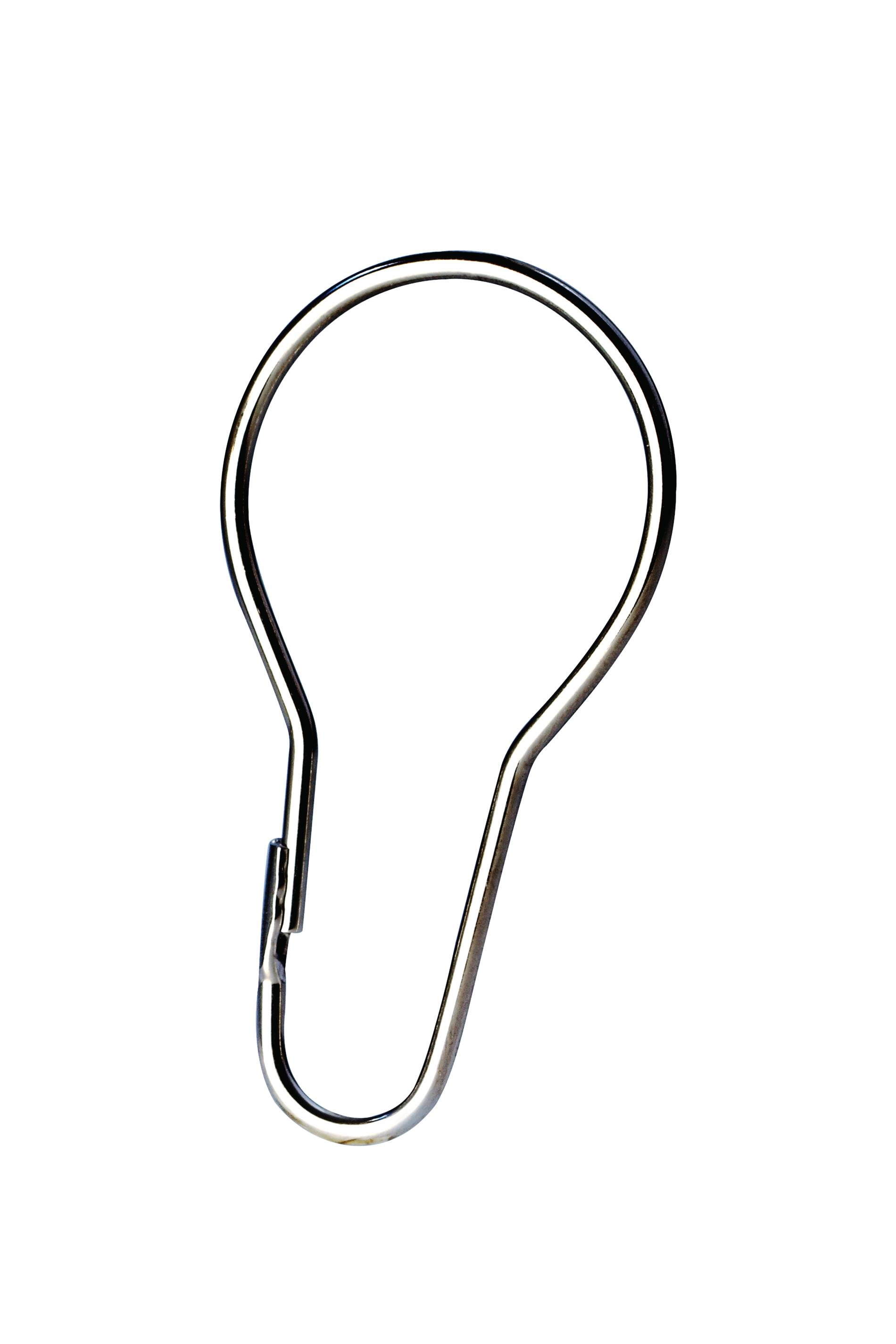 Žiedai vonios užuolaidai RIDDER VILLACH, blizgus chromas, geležis, 1pak./ 12 vnt., 49500