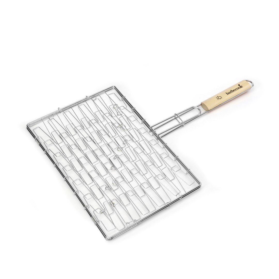 Kepimo grotelės BARBECOOK, medinė rankena, 40x28 cm