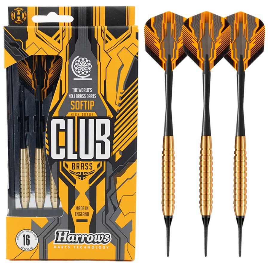 Darts strėlytės HARROWS Club Brass, softip, 3x16 g