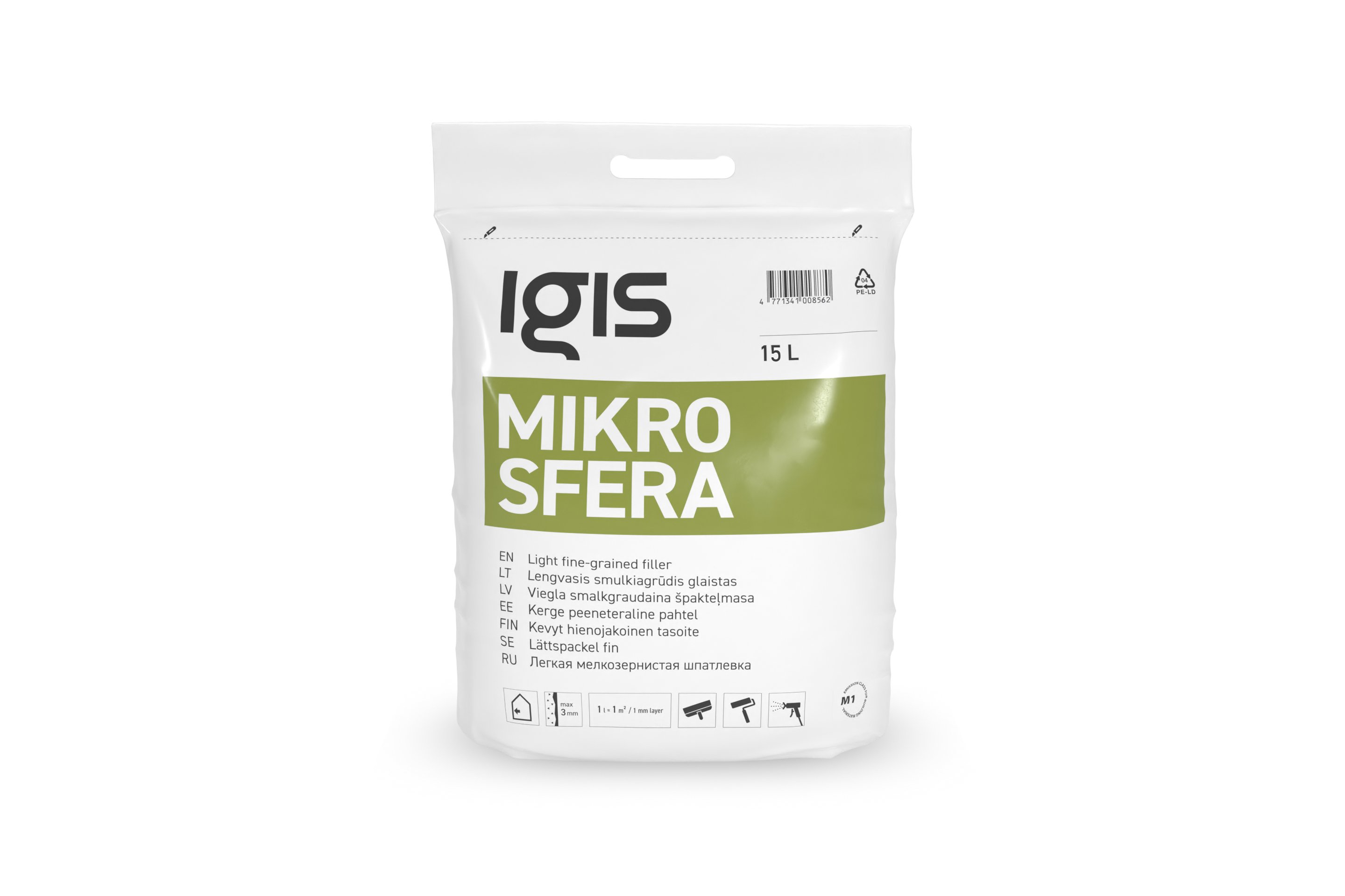 Glaistas IGIS Mikrosfera, 15 l, maišas