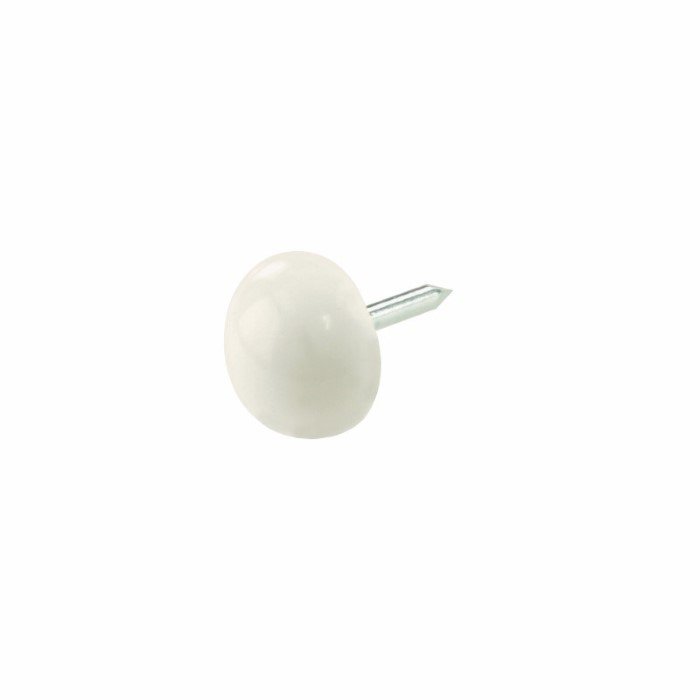 Dekoratyvinės vinys SUKI, 9 x 13 mm, baltos sp., 30 vnt.